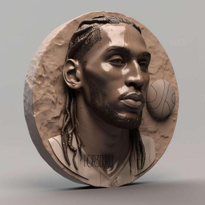 Kawhi Leonard 2 stl model for CNC